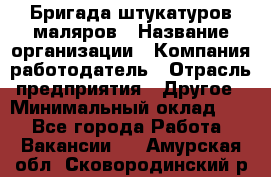 Бригада штукатуров-маляров › Название организации ­ Компания-работодатель › Отрасль предприятия ­ Другое › Минимальный оклад ­ 1 - Все города Работа » Вакансии   . Амурская обл.,Сковородинский р-н